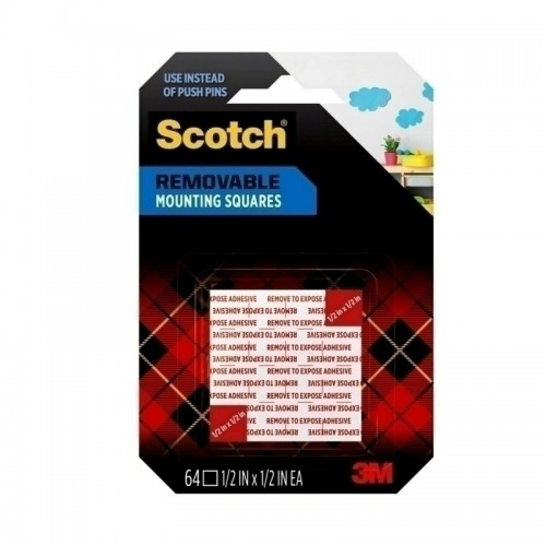 Scotch Mounting Squares 108SML - Pack of 64 - Box of 6