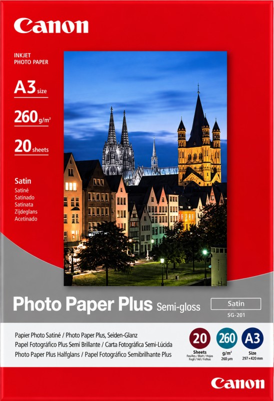 Canon SG 201 Semi-Gloss Photo Paper A3 20 Sheets Canon SG 201 Semi-Gloss Photo Paper A3 20 Sheets