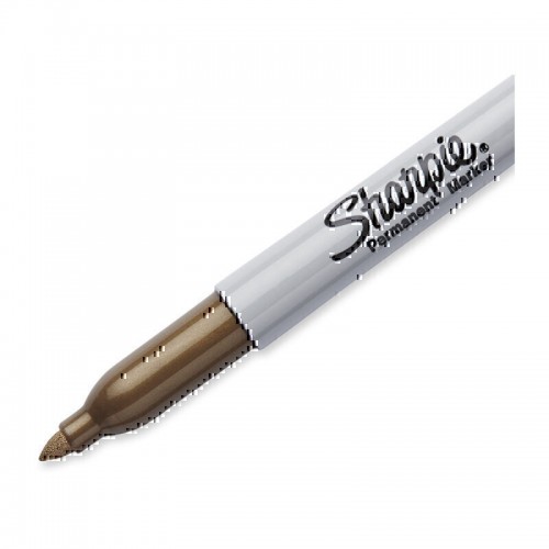 Sharpie Permanent Marker Fine Point Gold - Box of 12