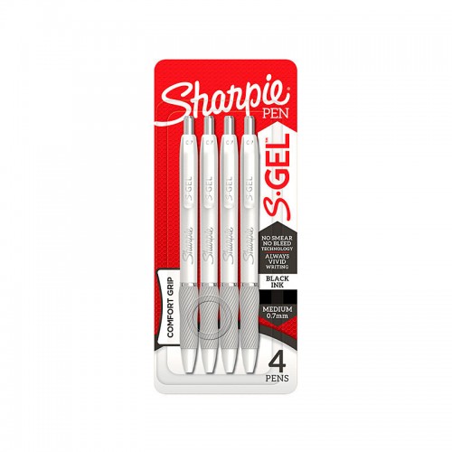 Sharpie Gel White/Black - Pack of 4 - Box of 6