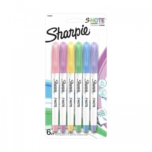 Sharpie S-Note Pastel - Pack of 6 - Box of 6