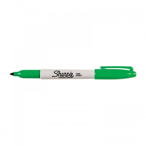 Sharpie Permanent Marker Fine Point Green UPC - Box of 12