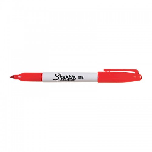 Sharpie Permanent Marker Fine Point Red - Box of 12