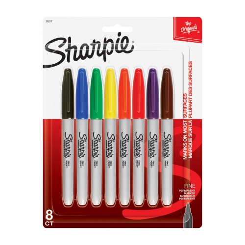 Sharpie Permanent Marker Fine Point Fashn - Pack of 8