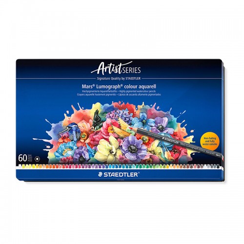 Staedtler 104 Lumograph Aquarell Pencils - Tin of 60 Staedtler 104 Lumograph Aquarell Pencils - Tin of 60