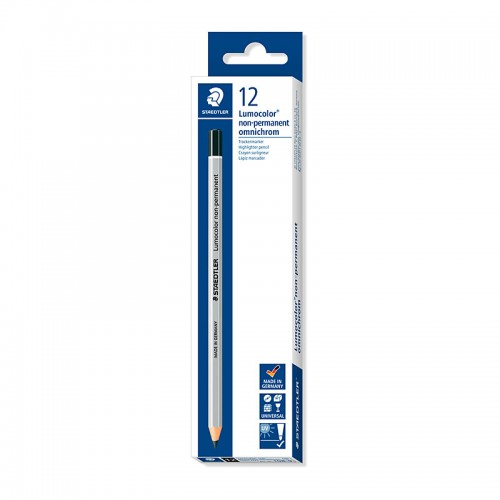 Staedtler LumoColor Non-Permanent Omnichrom Pencil - Box of 12 - Black