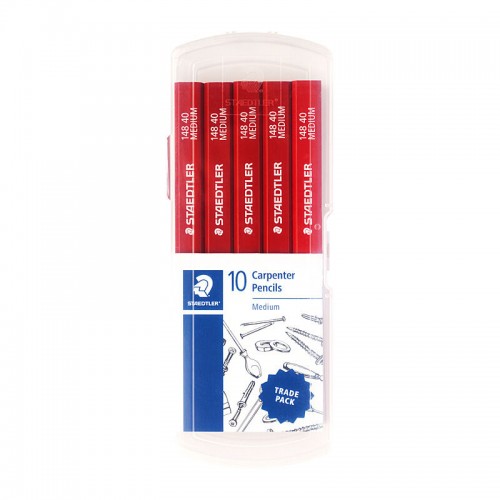 Staedtler Carp Pencils Hard Pack - Red - Pack of 10 Staedtler Carp Pencils Hard Pack - Red - Pack of 10