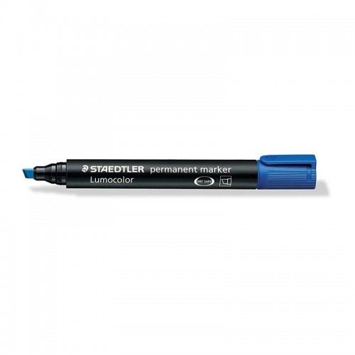 Staedtler Permanent Marker Chisel Tip Blue - Box of 10