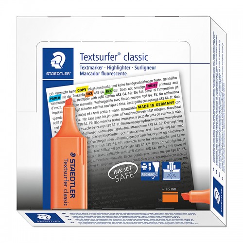 Staedtler Highlighter Textsurfer Orange - Pack of 10