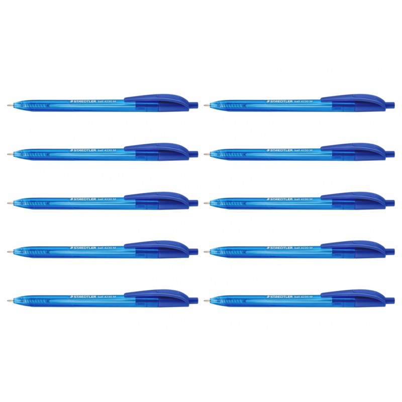 Staedtler 4320 Triangular Ballpoint Pens Medium Blue, Box of 10 Staedtler 4320 Triangular Ballpoint Pens Medium Blue, Box of 10