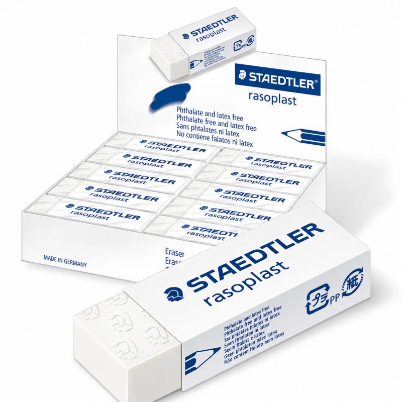 Staedtler Rasoplast Erasers 65 x 23 x 13 mm, Box of 20 Staedtler Rasoplast Erasers 65 x 23 x 13 mm, Box of 20