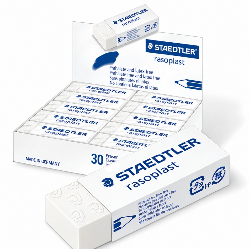 Staedtler Rasoplast Erasers 43 x 19 x 13 mm, Box of 30 Staedtler Rasoplast Erasers 43 x 19 x 13 mm, Box of 30
