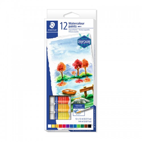 Staedtler 8880 Watercolour Paint - Assorted Colours - Box of 12 Staedtler 8880 Watercolour Paint - Assorted Colours - Box of 12