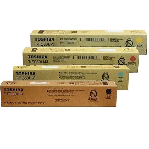 4 Pack Toshiba T-FC30U Genuine Toner Cartridges