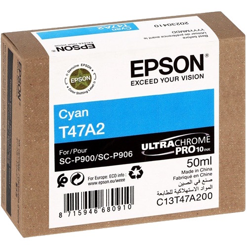 Epson T47A2 UltraChrome Pro10 Cyan Genuine Ink Cartridge (C13T47A200) Epson T47A2 UltraChrome Pro10 Cyan Genuine Ink Cartridge (C13T47A200)