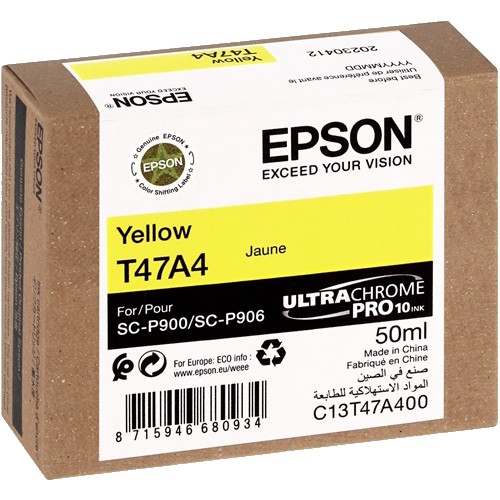 Epson T47A4 UltraChrome Pro10 Yellow Genuine Ink Cartridge (C13T47A400) Epson T47A4 UltraChrome Pro10 Yellow Genuine Ink Cartridge (C13T47A400)