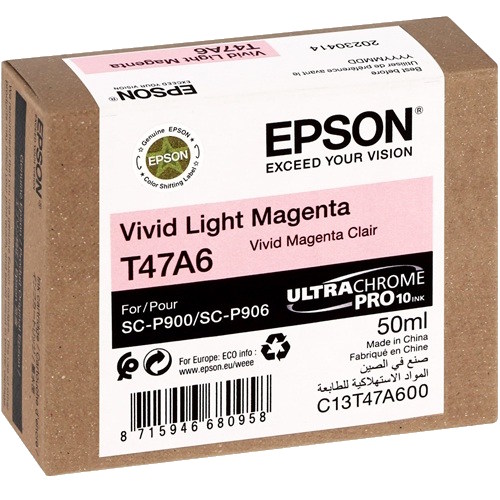 Epson T47A6 UltraChrome Pro10 Light Magenta Genuine Ink Cartridge (C13T47A60N) Epson T47A6 UltraChrome Pro10 Light Magenta Genuine Ink Cartridge (C13T47A60N)