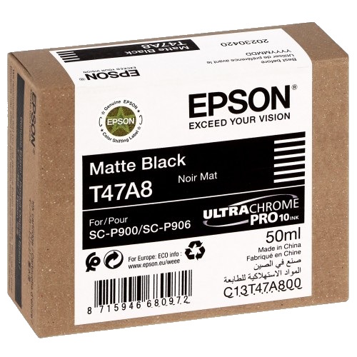 Epson T47A8 UltraChrome Pro10 Matte Black Genuine Ink Cartridge (C13T47A80N) Epson T47A8 UltraChrome Pro10 Matte Black Genuine Ink Cartridge (C13T47A80N)