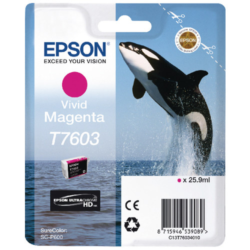 Epson T7606 Vivid Light Magenta Genuine Ink Cartridge