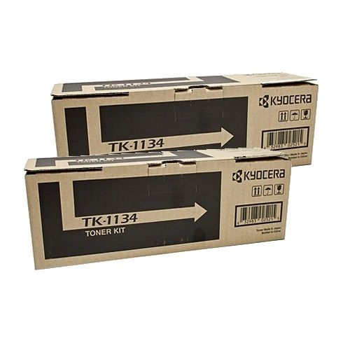 2 Pack Kyocera TK-1134 Genuine Toner Cartridges