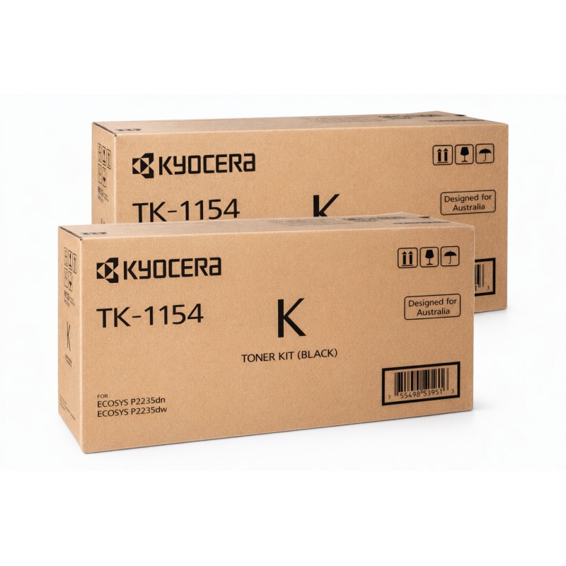 2 Pack Kyocera TK-1154 Genuine Toner Cartridges 2 Pack Kyocera TK-1154 Genuine Toner Cartridges