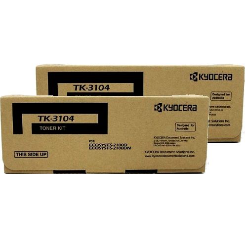 2 Pack Kyocera TK-3104 Genuine Toner Cartridges