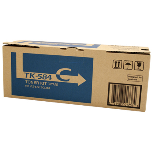 Kyocera TK-584C Cyan Genuine Toner Cartridge