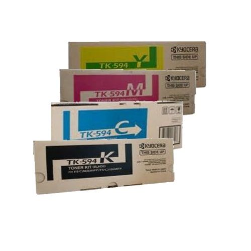 4 Pack Kyocera TK-594 Genuine Toner Cartridges