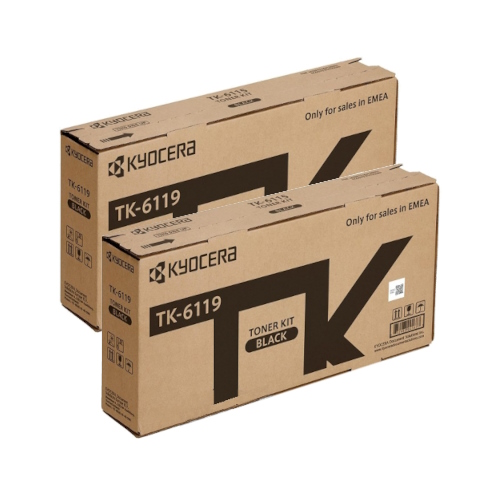 2 Pack Kyocera TK-6119 Genuine Toner Cartridges