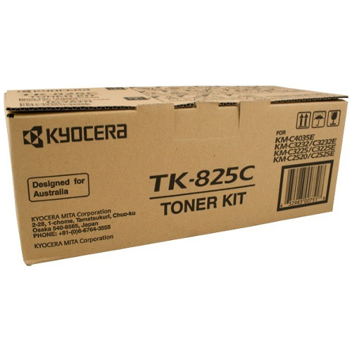 Kyocera TK-825C Cyan Genuine Toner Cartridge