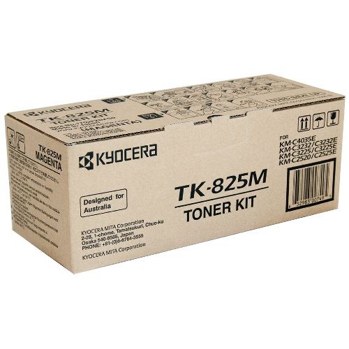 Kyocera TK-825M Magenta Genuine Toner Cartridge