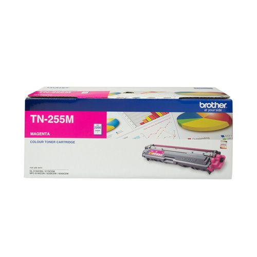 Brother TN-255M Magenta High Yield Genuine Toner Cartridge