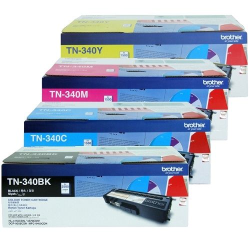 4 Pack Brother TN-340 Genuine Toner Cartridges