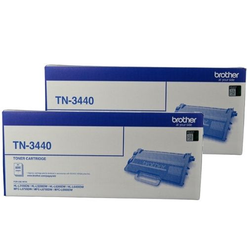 2 Pack Brother TN-3440 Genuine Toner Cartridges