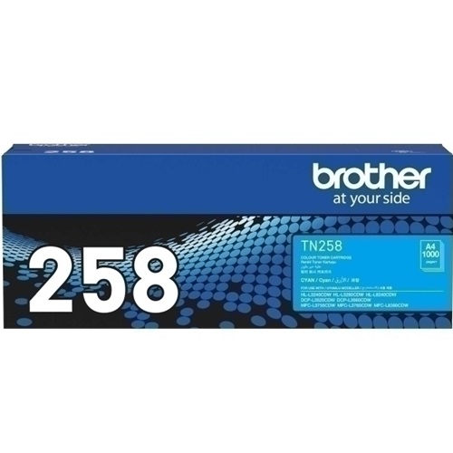 Brother TN258C Cyan Genuine Toner Cartridge