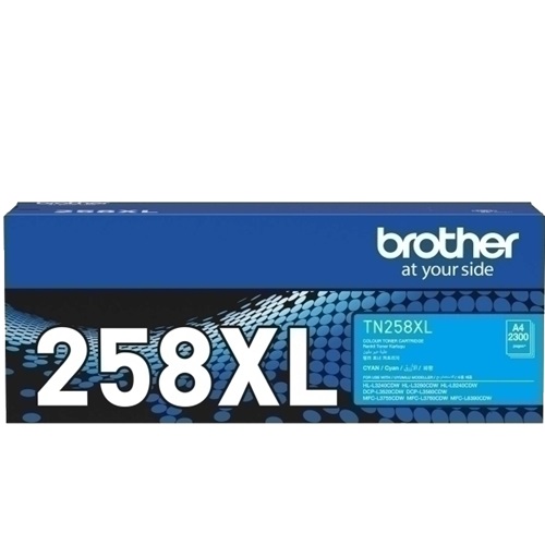 Brother TN258XLC Cyan High Yield Genuine Toner Cartridge