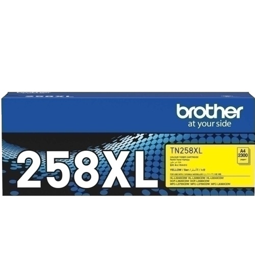 Brother TN258XLY Yellow High Yield Genuine Toner Cartridge