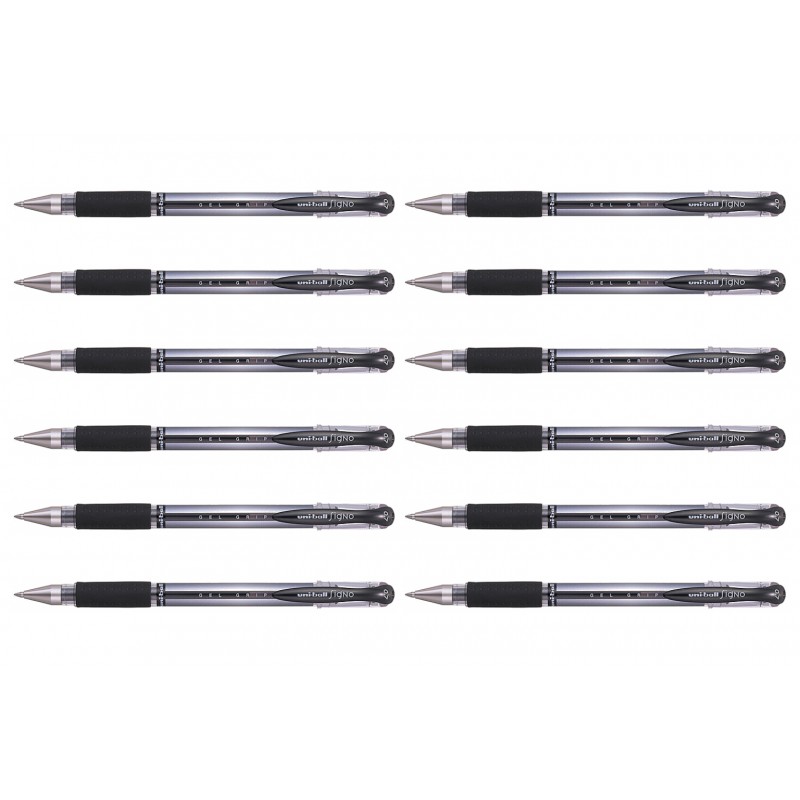 uni-ball Signo UM-151S Gel Grip Rollerball Pens 0.7 mm Black, Box of 12 uni-ball Signo UM-151S Gel Grip Rollerball Pens 0.7 mm Black, Box of 12