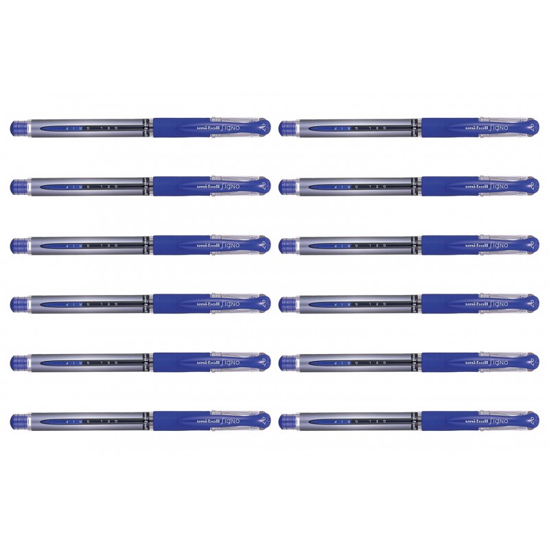 uni-ball Signo UM-151S Gel Grip Rollerball Pens 0.7 mm Blue, Box of 12 uni-ball Signo UM-151S Gel Grip Rollerball Pens 0.7 mm Blue, Box of 12