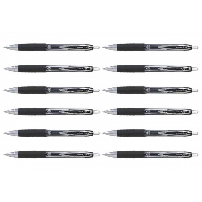 uni-ball Signo 207 Retractable Gel Pens Black 1.0 mm, Box of 12 uni-ball Signo 207 Retractable Gel Pens Black 1.0 mm, Box of 12
