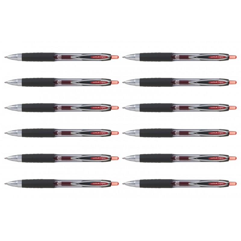 uni-ball Signo 207 Retractable Gel Ink Pens Red, Box of 12 uni-ball Signo 207 Retractable Gel Ink Pens Red, Box of 12