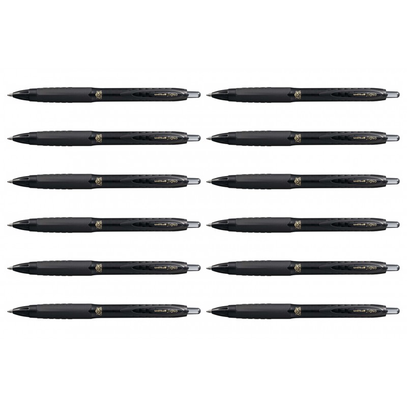 uni-ball Signo 307 Retractable Gel Pens 0.5 mm Black, Box of 12 uni-ball Signo 307 Retractable Gel Pens 0.5 mm Black, Box of 12