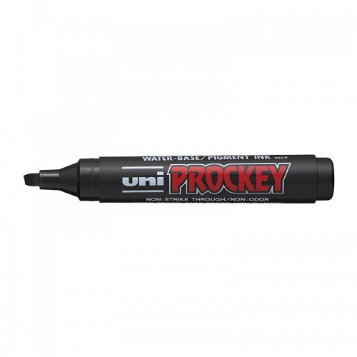 uni Prockey Permanent Markers PM-126 Chisel Tip - Black - Box of 12 uni Prockey Permanent Markers PM-126 Chisel Tip - Black - Box of 12