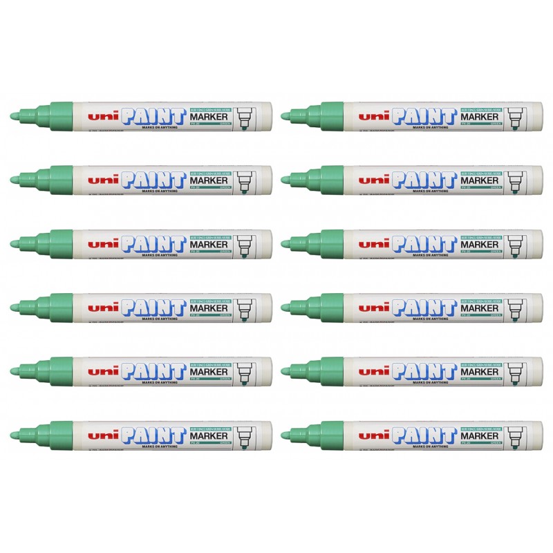 uni Paint Markers PX-20 Medium Bullet Tip Green, Box of 12 uni Paint Markers PX-20 Medium Bullet Tip Green, Box of 12