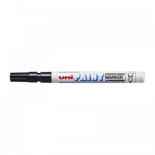 uni Paint Markers PX-21 Fine Bullet Tip - Black - Box of 12 uni Paint Markers PX-21 Fine Bullet Tip - Black - Box of 12
