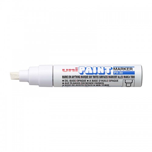 uni Paint Marker PX-30 Bold Chisel Tip - White uni Paint Marker PX-30 Bold Chisel Tip - White