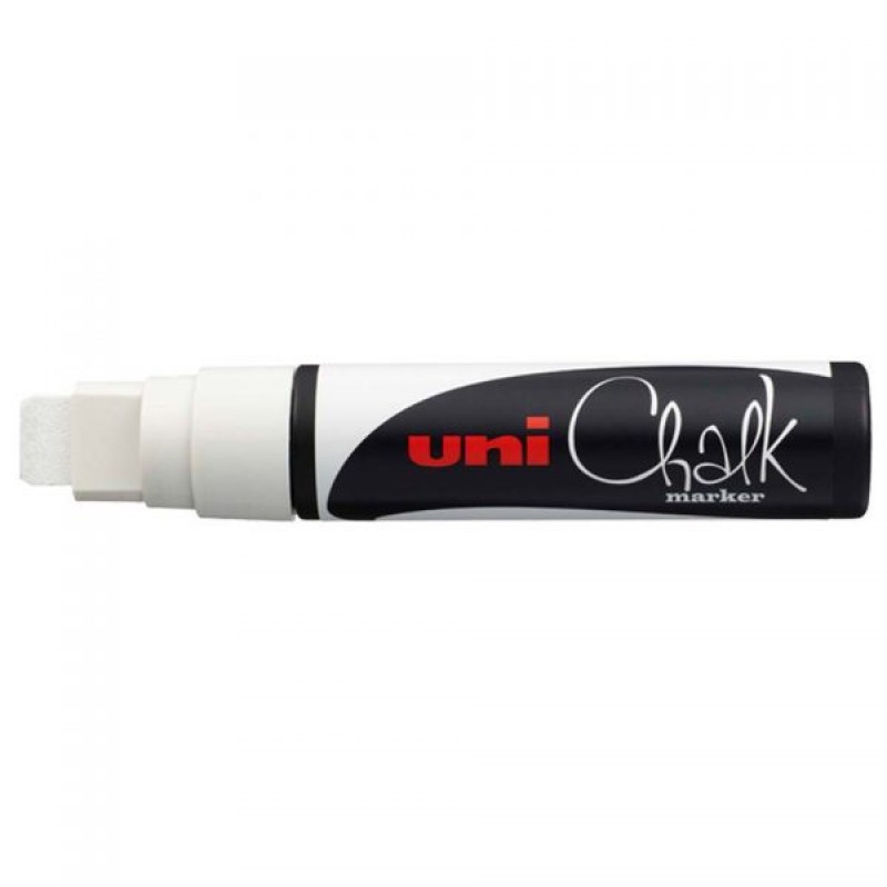 uni Chalk Marker Chisel Tip 15 mm White uni Chalk Marker Chisel Tip 15 mm White