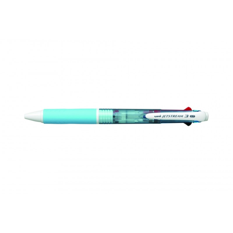 uni Jetstream 3 Multicolour Retractable Rollerball Pens Light Blue 0.7 mm, Box of 10 uni Jetstream 3 Multicolour Retractable Rollerball Pens Light Blue 0.7 mm, Box of 10