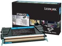 Lexmark X746A1CG Cyan Genuine Toner Cartridge