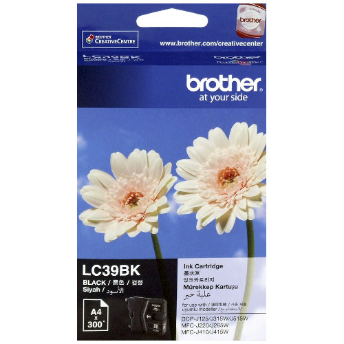 Brother LC39BK Black Genuine Ink Cartridge